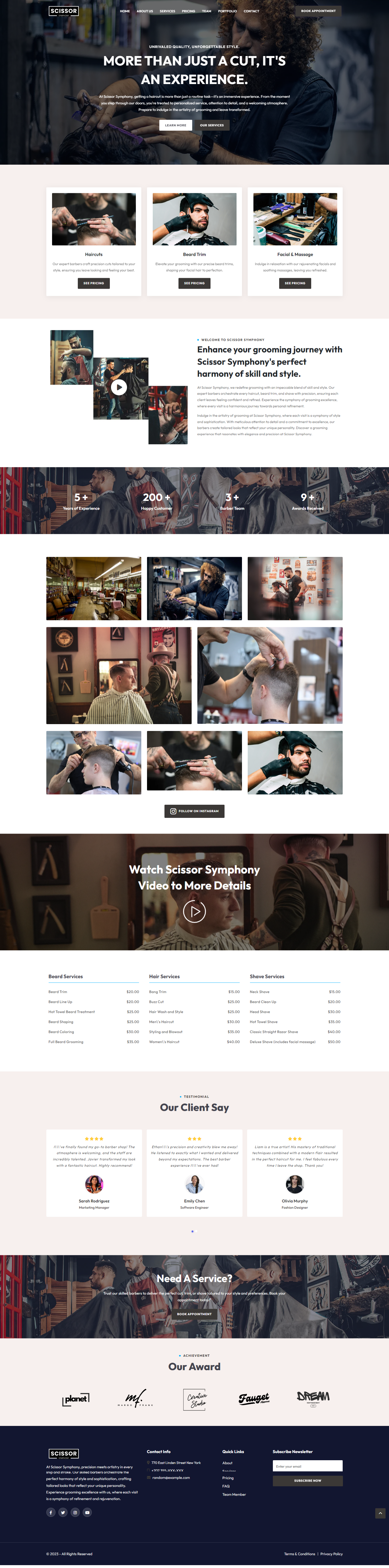 Scissor Symphony Website