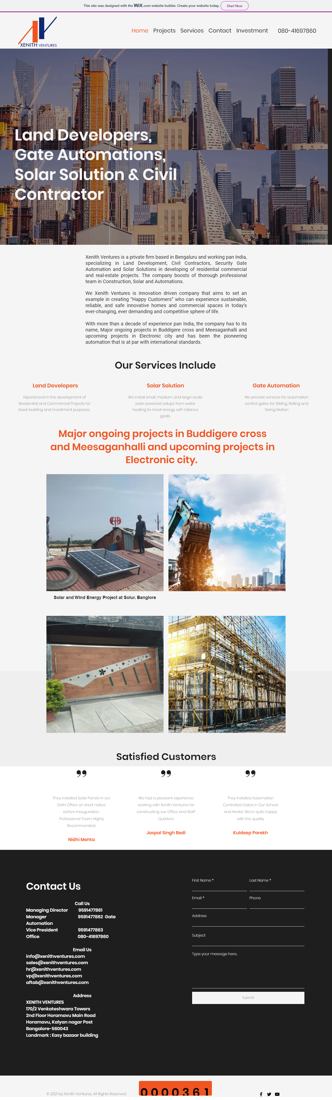 Xenith Ventures Website